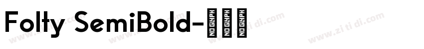 Folty SemiBold字体转换
